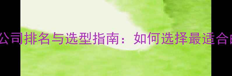 图片 HTML开发公司排名与选型指南：如何选择最适合的供应商1