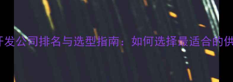 图片 HTML开发公司排名与选型指南：如何选择最适合的供应商2