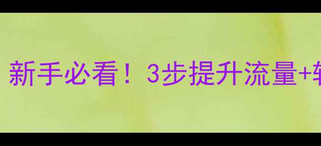 图片 SEO网站优化全攻略｜新手必看！3步提升流量+转化率，附实操案例1