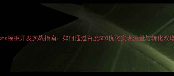 图片 pigcms模板开发实战指南：如何通过百度SEO优化实现流量与转化双增长2