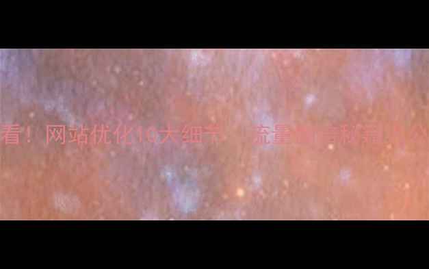图片 ✅必看！网站优化10大细节，流量翻倍秘籍大公开！