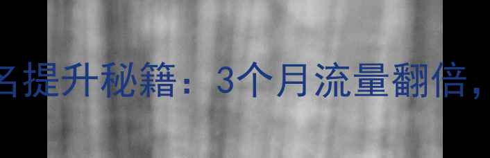 图片 ✨中山百度优化公司排名提升秘籍：3个月流量翻倍，本地客户必看指南！💥
