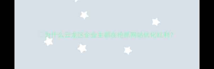 图片 ✨为什么云龙区企业主都在抢抓网站优化红利？