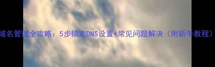 图片 ✨域名管理全攻略：5步搞定DNS设置+常见问题解决（附新手教程）✨