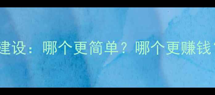 图片 ✨网站优化VS网站建设：哪个更简单？哪个更赚钱？新手避坑指南💰1