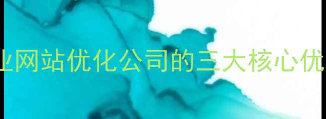 图片 专业网站优化公司的三大核心优势1
