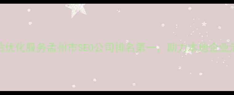 图片 专业网站优化服务孟州市SEO公司排名第一，助力本地企业流量翻倍