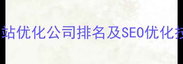 图片 中国网站优化公司排名及SEO优化技巧全2