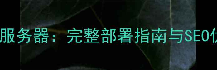 图片 从零到一搭建企业级网页服务器：完整部署指南与SEO优化技巧（附实战案例）1