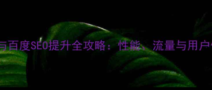 图片 动态网站架构优化与百度SEO提升全攻略：性能、流量与用户体验三重升级指南2