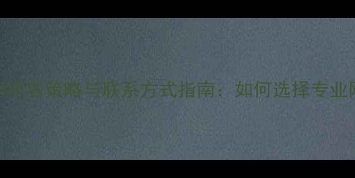 图片 北京SEO优化公司排名策略与联系方式指南：如何选择专业网络推广服务商1