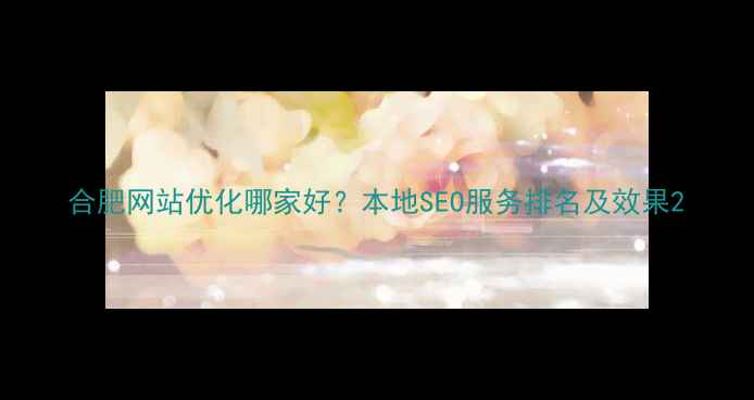 图片 合肥网站优化哪家好？本地SEO服务排名及效果2