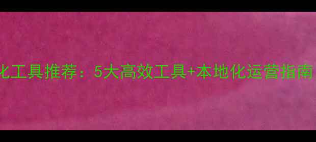 图片 合肥网站优化工具推荐：5大高效工具+本地化运营指南（最新版）2