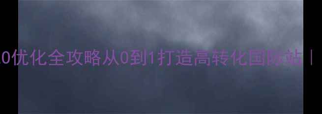 图片 外贸建站+SEO优化全攻略从0到1打造高转化国际站｜附实操模板1
