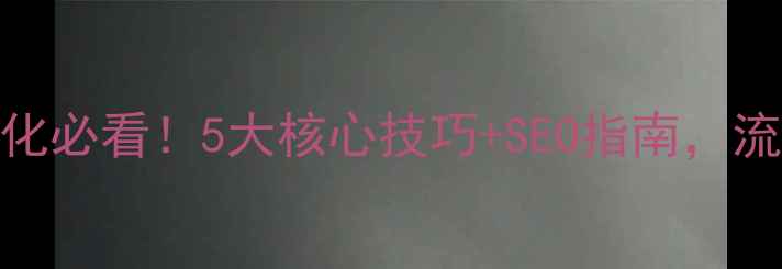 图片 外贸独立站优化必看！5大核心技巧+SEO指南，流量翻倍秘籍✨