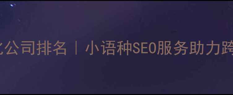 图片 外贸网站优化公司排名｜小语种SEO服务助力跨境业务增长1