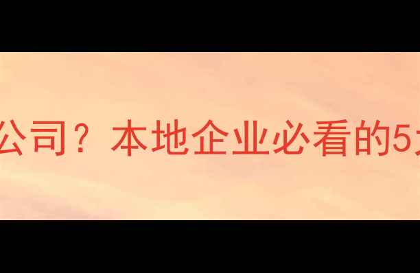 图片 如何选择南阳专业SEO公司？本地企业必看的5大核心指标与避坑指南