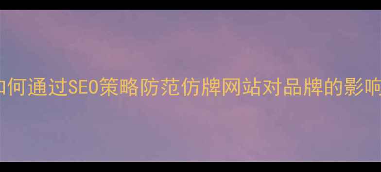 图片 如何通过SEO策略防范仿牌网站对品牌的影响2