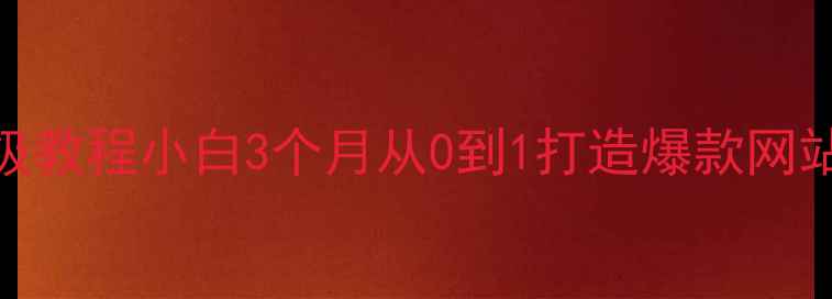 图片 安徽SEO优化保姆级教程小白3个月从0到1打造爆款网站（附实战案例）1