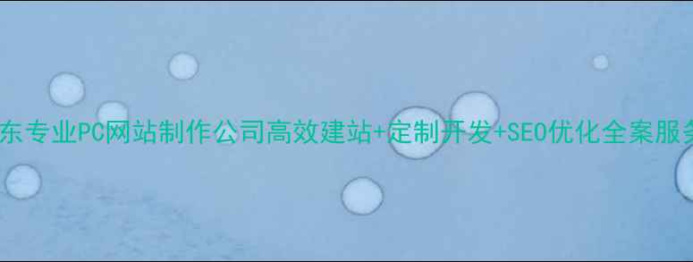 图片 山东专业PC网站制作公司高效建站+定制开发+SEO优化全案服务1