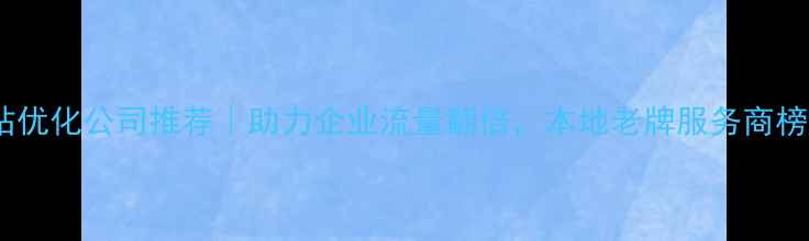 图片 山东网站优化公司推荐｜助力企业流量翻倍，本地老牌服务商榜单TOP10