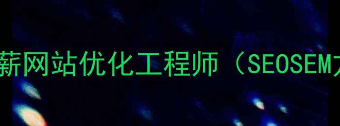 图片 岫岩本地企业急聘高薪网站优化工程师（SEOSEM方向）-3年经验优先1