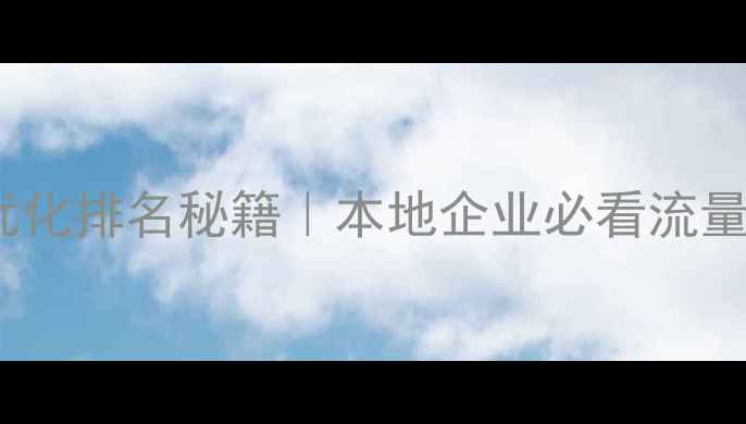 图片 广东网站优化排名秘籍｜本地企业必看流量暴涨指南2