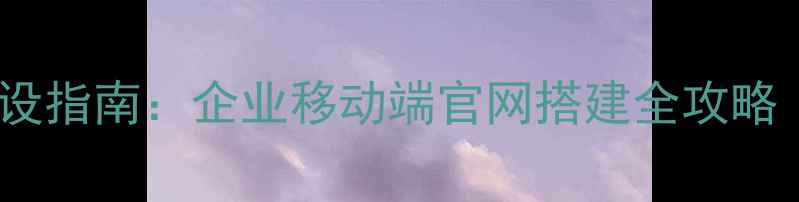 图片 手机网站建设指南：企业移动端官网搭建全攻略（附案例）1