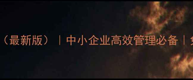 图片 数字管理系统模板（最新版）｜中小企业高效管理必备｜免费下载+操作指南