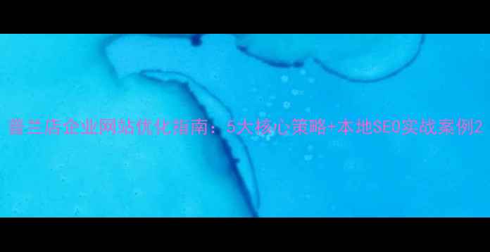 图片 普兰店企业网站优化指南：5大核心策略+本地SEO实战案例2