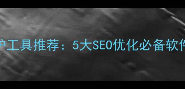 图片 最新网站维护工具推荐：5大SEO优化必备软件及操作指南