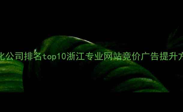 图片 杭州百度竞价优化公司排名top10浙江专业网站竞价广告提升方案（最新数据）