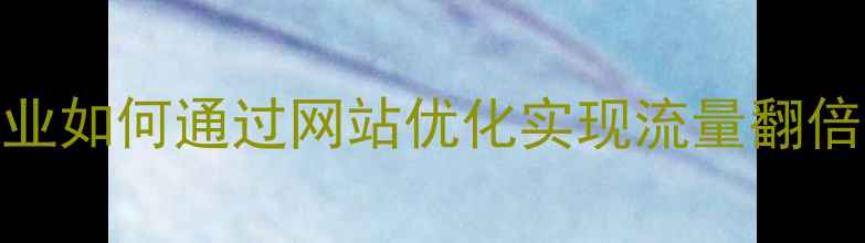 图片 枣阳本地企业如何通过网站优化实现流量翻倍？实战指南