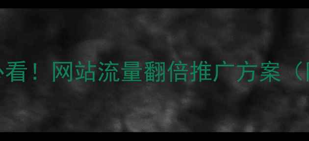 图片 武汉SEO优化必看！网站流量翻倍推广方案（附实操步骤）1