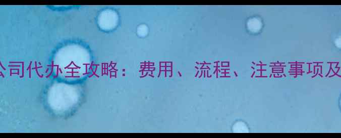 图片 武汉注册公司代办全攻略：费用、流程、注意事项及最新政策2
