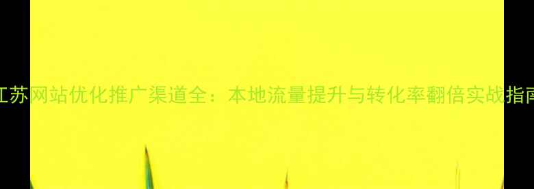 图片 江苏网站优化推广渠道全：本地流量提升与转化率翻倍实战指南