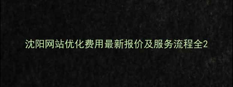 图片 沈阳网站优化费用最新报价及服务流程全2