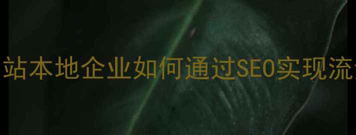 图片 泉州晋江网站本地企业如何通过SEO实现流量翻倍增长