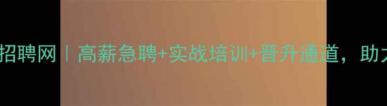 图片 泾源智能网站优化招聘网｜高薪急聘+实战培训+晋升通道，助力企业数字化转型2
