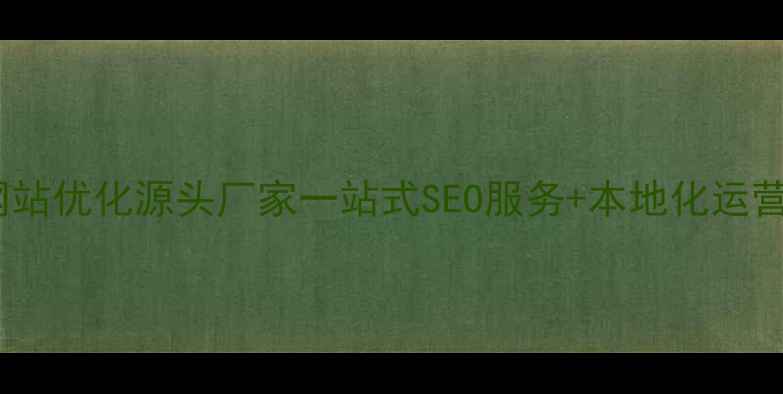 图片 济南专业网站优化源头厂家一站式SEO服务+本地化运营解决方案2