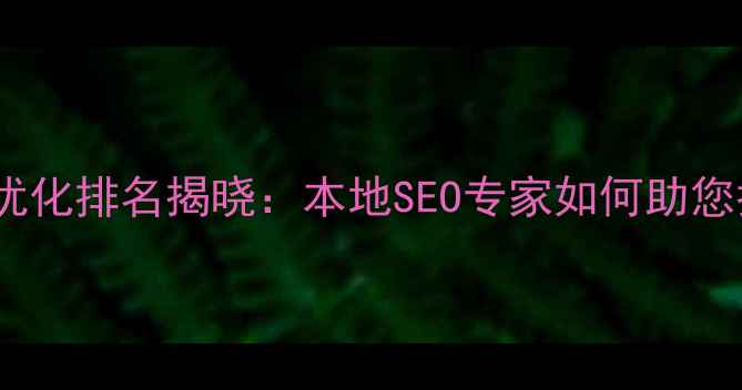 图片 淮安企业网站优化排名揭晓：本地SEO专家如何助您抢占市场份额2