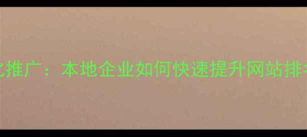 图片 温州SEO优化推广：本地企业如何快速提升网站排名与转化率2