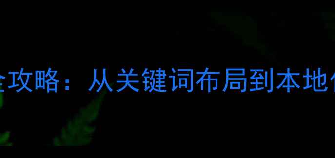 图片 潞城网站SEO优化全攻略：从关键词布局到本地化运营的实战指南2
