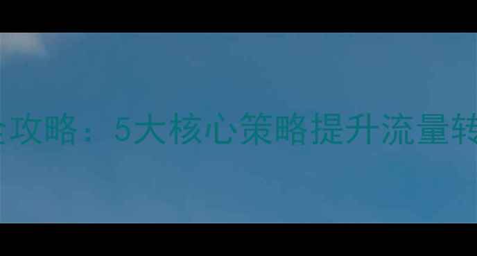 图片 电商网站优化全攻略：5大核心策略提升流量转化与用户体验1