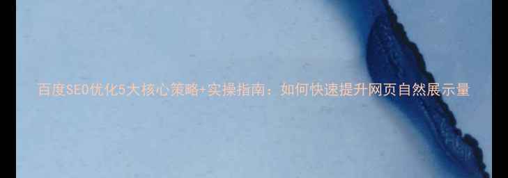 图片 百度SEO优化5大核心策略+实操指南：如何快速提升网页自然展示量