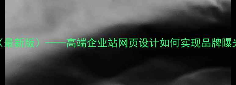 图片 百度SEO优化指南（最新版）——高端企业站网页设计如何实现品牌曝光与转化率双增长1