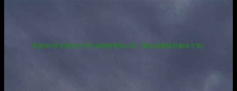 图片 百度SEO优化服务北京专业网络营销公司｜网站流量提升解决方案1