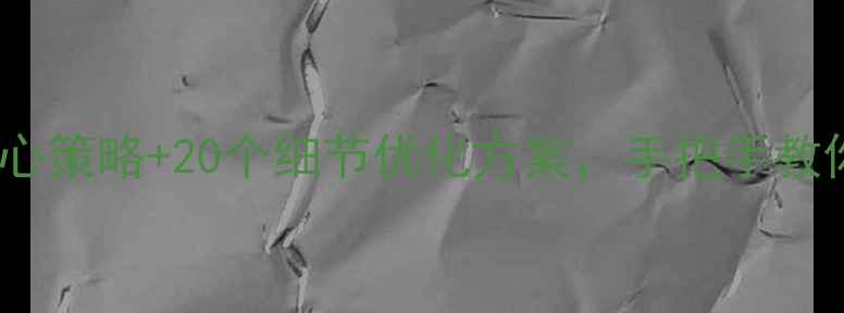 图片 百度SEO实战指南5大核心策略+20个细节优化方案，手把手教你打造高流量休闲网站1