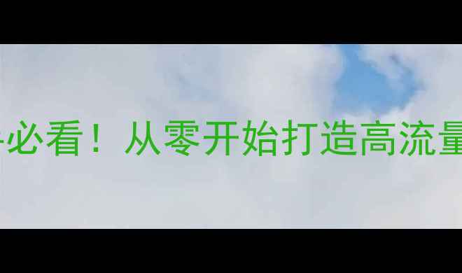 图片 百度SEO实战指南新手必看！从零开始打造高流量网站（附避坑清单）