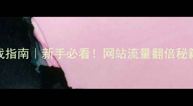 图片 百度SEO实战指南｜新手必看！网站流量翻倍秘籍+避坑指南